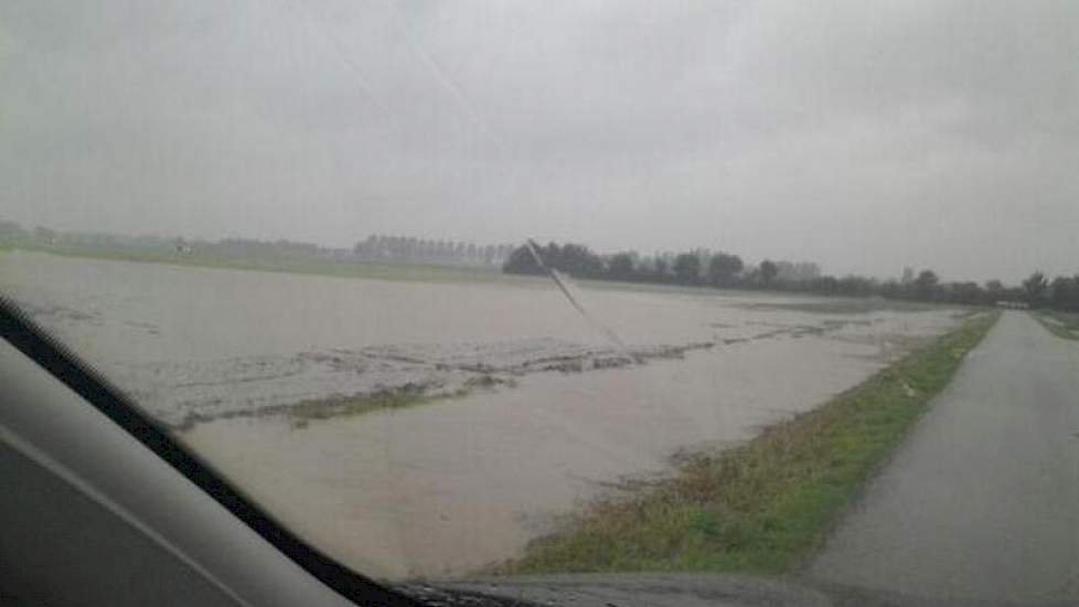 105 mm om 10 uur vanmorgen bij een akkerbouwer 5 km verderop, twittert akkerbouwer Jacob-Jan Buth uit Sommelsdijk.