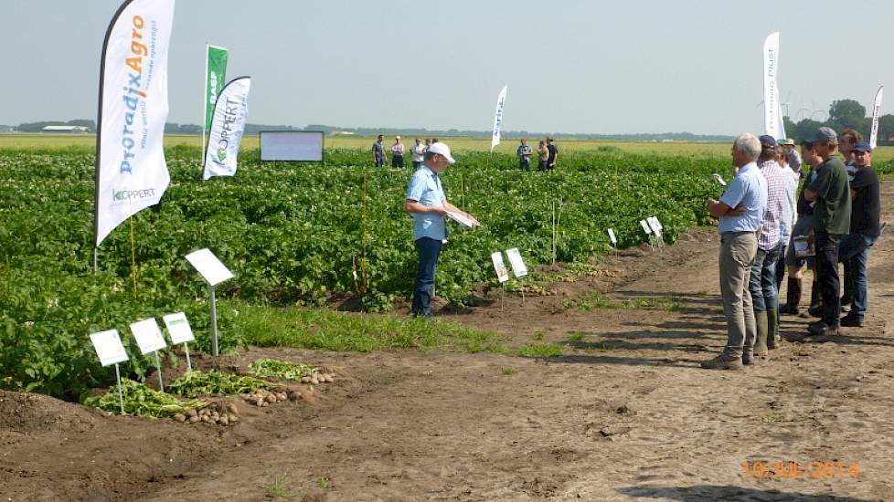Op de proefboerderij lagen verschillende proefvelden met bio-meststoffen met zeewierextract in de aardappelen.