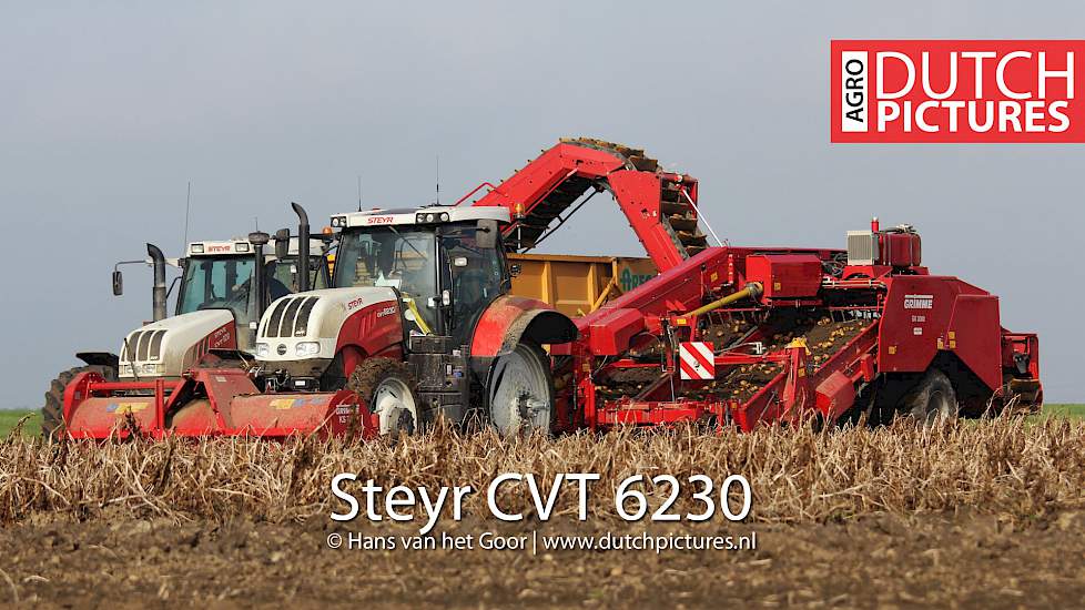 Potato harvest | Aardappelrooien | Steyr CVT 6230 | Grimme GV 3000 |Mts. Brus|Biddinghuizen|2014