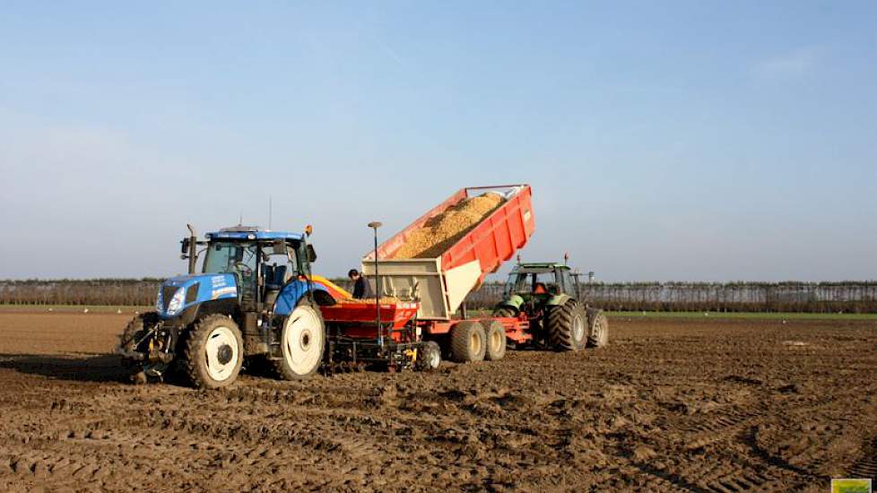 Het bouwplan van De Jager bestaat verder uit aardappelen (‘van vroege consumptie tot late fritesaardappelen’) , suikerbieten, winterpeen, graszaad en tarwe.