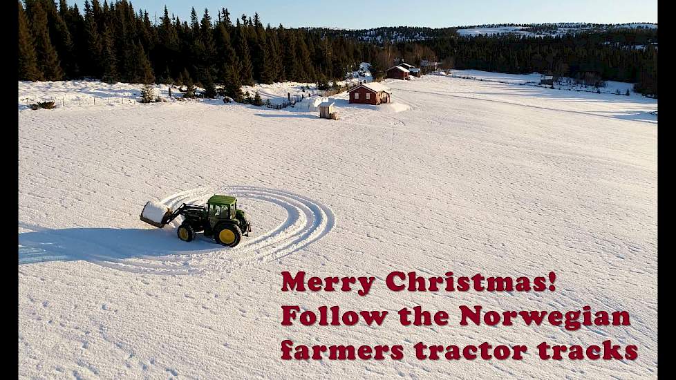 Merry Christmas! Follow the Norwegian farmer’s tractor tracks