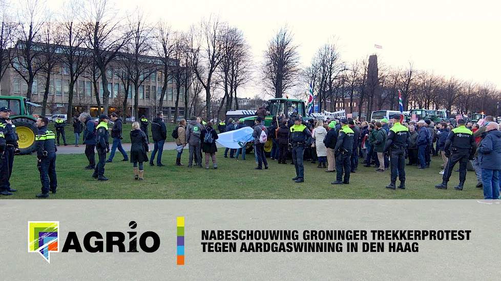 Nabeschouwing Groninger trekkerprotest tegen aardgaswinning in Den Haag