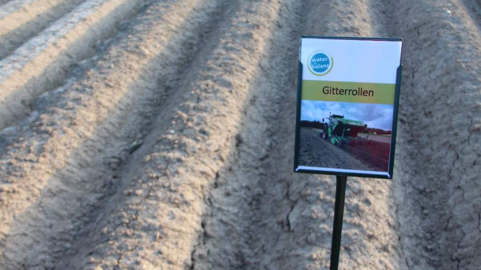 De gitterrollen laten de aardappelrug ruwer achter, waardoor het regenwater beter er in kan infiltreren dan bij gladgestreken ruggen. Deze gitterrollen kunnen alleen gebruikt worden indien de grond voldoende is opgedroogd. Doordat gitterrollen bij te natt