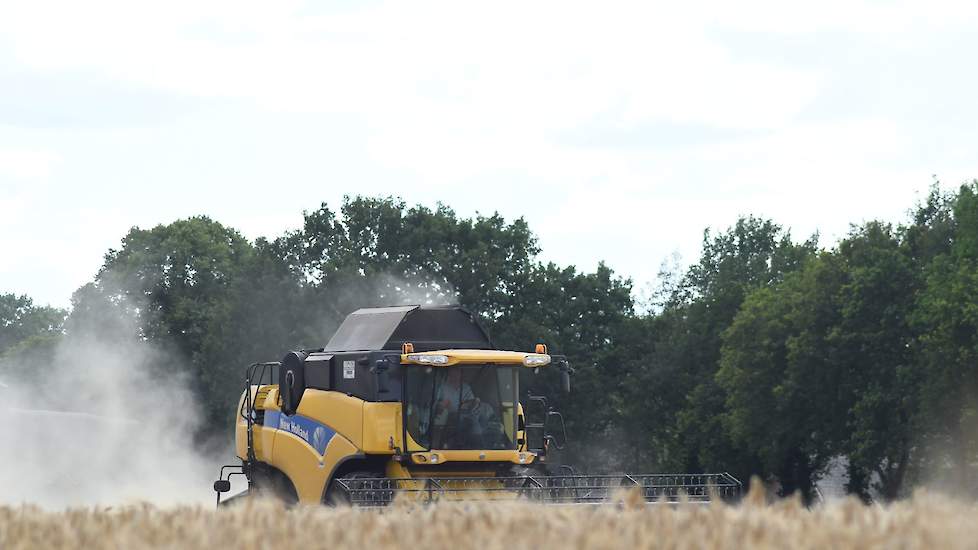 Het is de eerste keer dat Hazelaar wintergerst teelt. „We hadden gedacht hiermee met de oogst mooi voor de droogte aan te zijn. Maar dat pakte anders uit.”