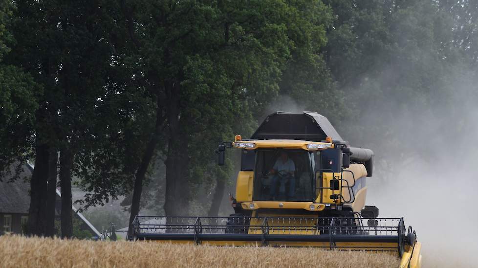 De opbrengst kwam uit op ongeveer 7 ton per hectare. Akkerbouwer Geert Hazelaar: „We hadden gehoopt op meer. Maar gezien de droogte en het feit dat we niet konden beregenen valt het ons niet tegen.”