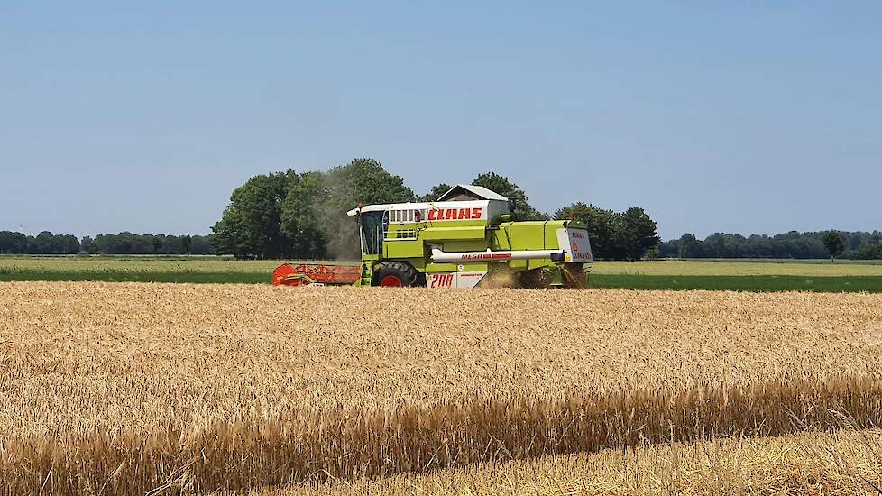 Akkerbouwer Nils van Tilbeurgh uit Oud-Vossemeer (ZL) dorste gisteren en vandaag een perceel wintergerst van het vroege ras Rafalea. De oogst van de 6,5 hectare gerst verliep vlot. De gerst doet het goed: het vochtpercentage ligt rond 12,5 procent, het he