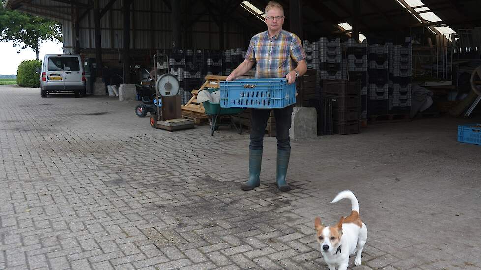 De krieltjes levert hij in kistjes af aan een restaurant in Hardenberg waar zijn zoon chefkok is. „Hij neemt elke dag de krieltjes mee naar het restaurant.” De grofste aardappelen gaan in zijn eigen boerderijwinkel. De middenmaat zijn de aardappelen die h