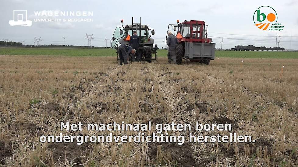 Gaten boren tegen ondergrondverdichting