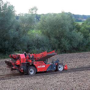 De aardappelen - Agria - hoefden niet te worden beregend voor de oogst. „De grond was mooi zacht, we hebben een week voor de oogst nog een mooi buitje gehad.”