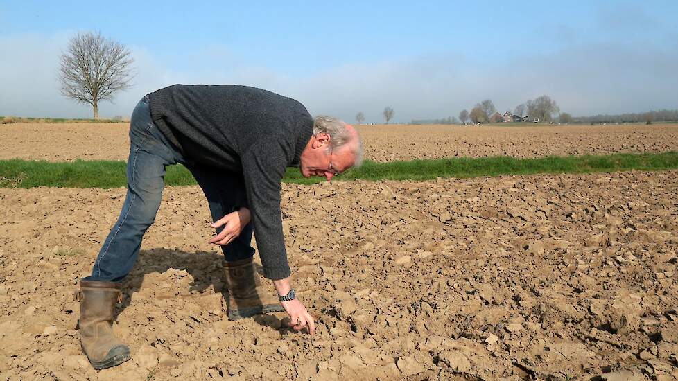 Op een deel van de rivierklei van Jos Lamers is de bovenste kleilaag ‘afgetiggeld’. De klei is gebruikt voor baksteenproductie. De grond kenmerkt zich door een kleilaag in de bovengrond met vaak grofzand daaronder. Bekalken hoeft nooit, dankzij de van nat