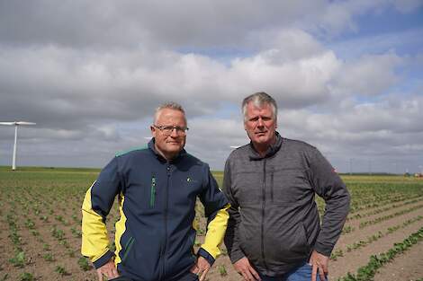 Jan Herbert (rechts) heeft samen met broer Ronald en echtgenotes Lucia en Daniëlle een vollegrondsgroentebedrijf in Zeewolde (Fl.). De hoofdteelt is spruitkool - waarvan 20 procent biologisch wordt geteeld. De overige teelten zijn bloemkool en boerenkool.