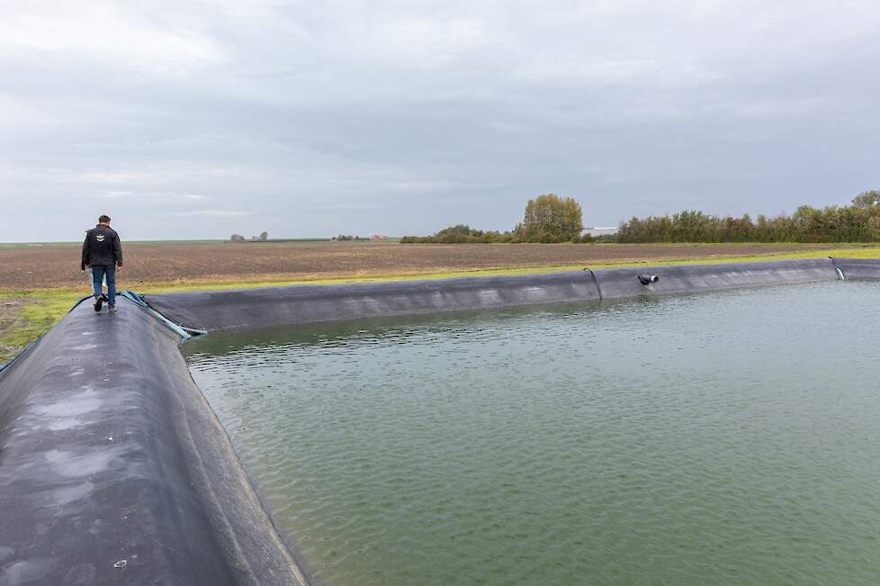 Teunike en Filip hebben een 5000 kuub groot waterbassin.