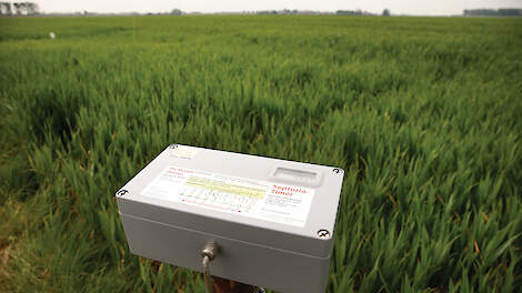 Op basis van temperatuur en bladnatperiode berekende de Septoria-timer de infectiekansen.