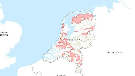 Kaartje van NVWA van de gebieden met beregeningsverboden.