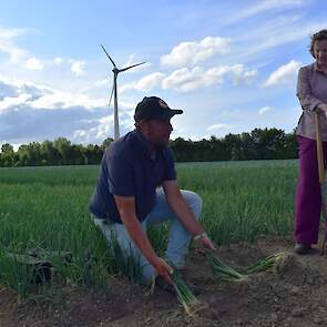 Christoffel den Herder en Maria van Boxtel bij uien demo