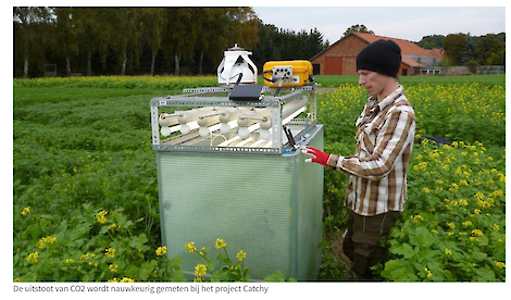 De uitstoot van CO2 wordt nauwkeurig gemeten bij het project CATCHY door Dr. Norman Gentsch.