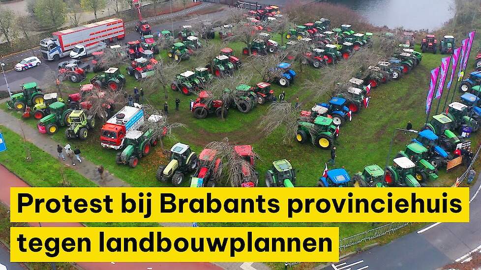 Protest bij Brabants provinciehuis tegen landbouwplannen: 'Het is alsof we niet meer mogen boeren'