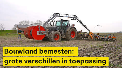 Bouwland bemesten: grote verschillen in toepassing, tot 37% emissie
