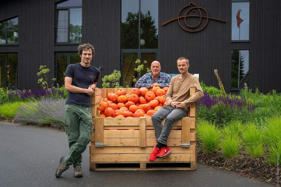 Jeroen Robbers (midden) en zijn zonen Rinke Robbers (rechts) en Ties Lans.